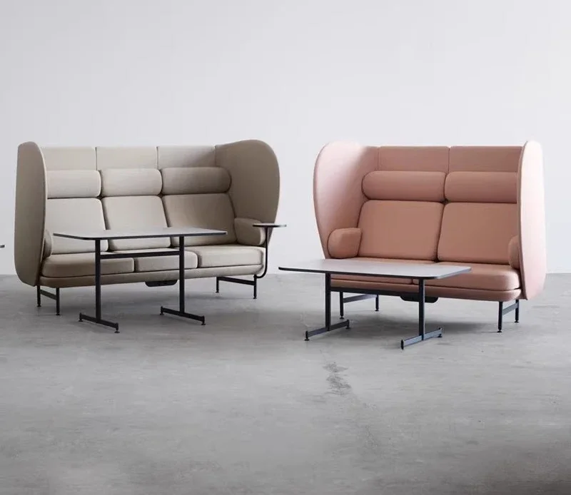 Light luxury fashion model room villa high industrial style backrest negotiation sofa seat