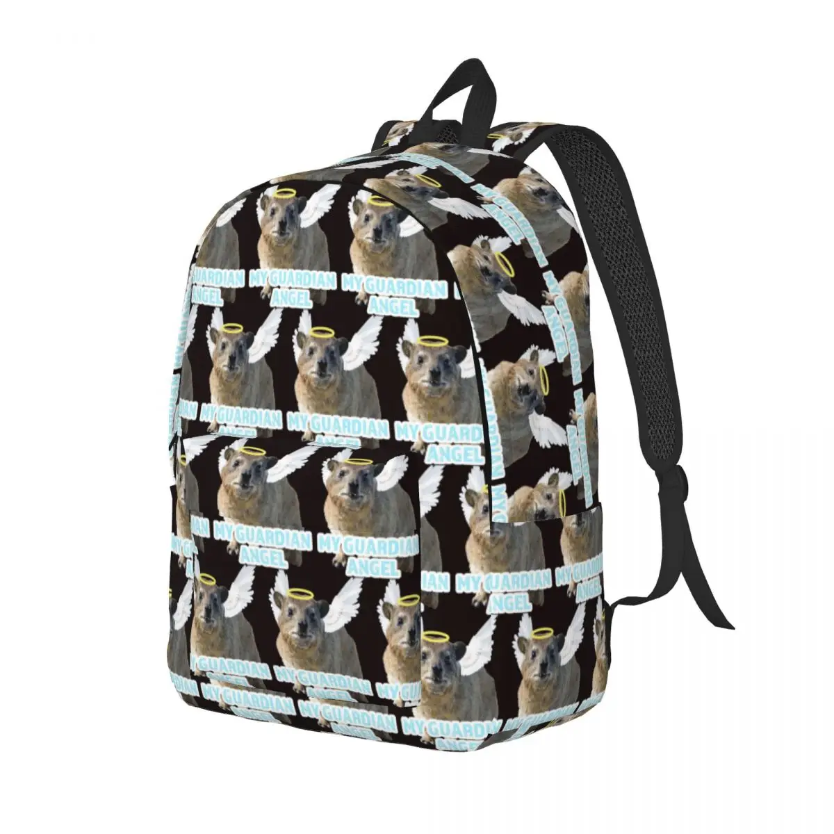 Rock Hyrax My Guardian Angel Backpack Daypack Large Capacity Kids BookBag School Bag Shoulder Bags for Boys Girls