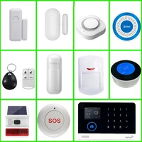 Kit de alarma para el hogar inteligente PGST 433Mhz, sensor de puerta, detector de movimiento infrarrojo, sistema de alarma antirrobo de seguridad para el hogar, equipado con PG-103