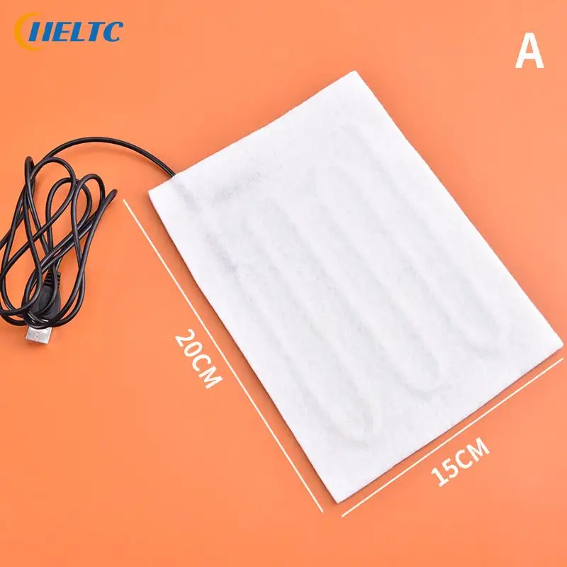 1PCS USB Heater Electric Heating Pad Thermal Clothes Pad Heater Outdoor Mobile Heated DC Adapter Heating Pads  Heat Mat 5v