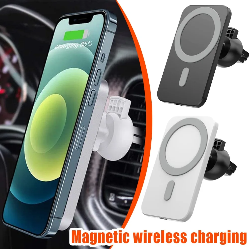 15W Magnetic Wireless Car Charger With Fast Charging Ultra-Explosion-Proof Material And Compatible With Various Devices 1 Pcs