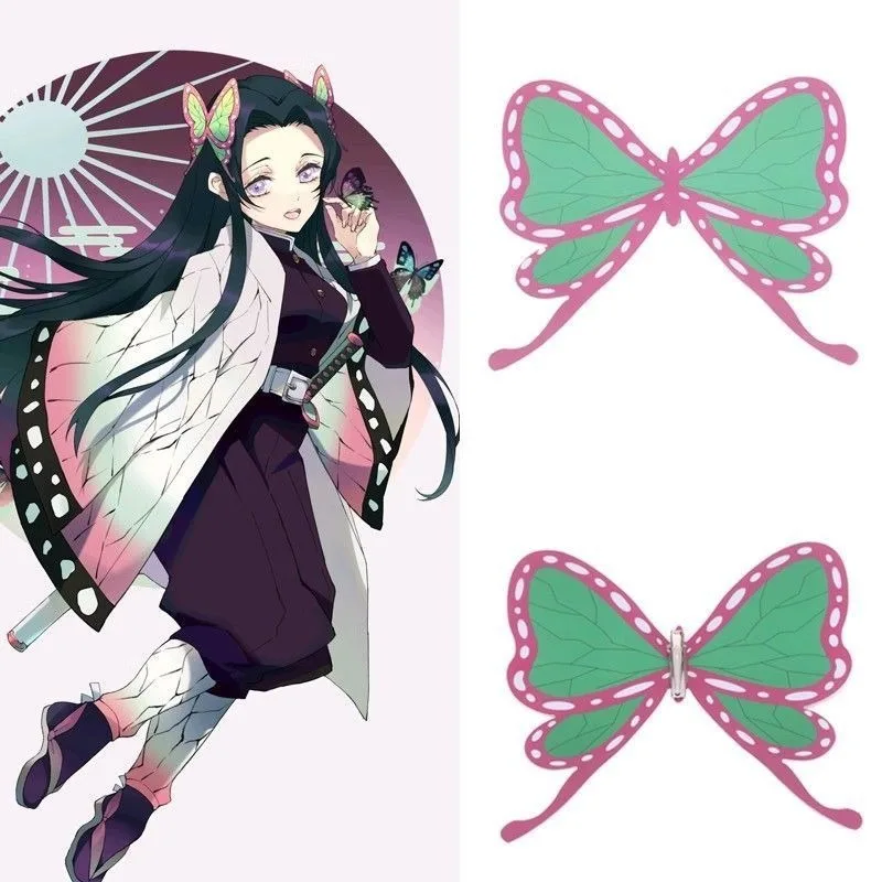 New Demon Slayer Kochou Shinobu Tsuyuri Kana Hairpin High Color Creative Animation Peripheral Sweet All-match cosplay Dress Up view 4