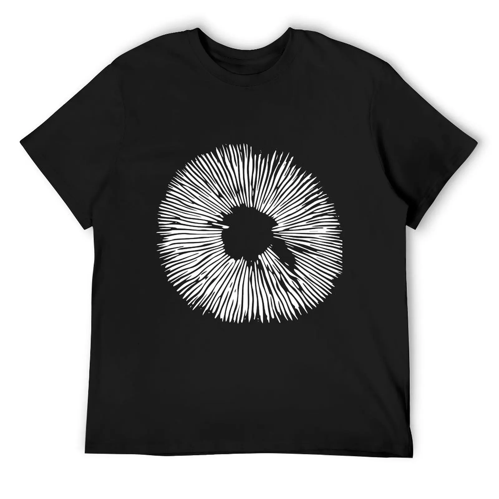 

Mycology on Stencil Mushroom Spore Print black T-Shirt sublime oversizeds blue archive hippie clothes mens fashion