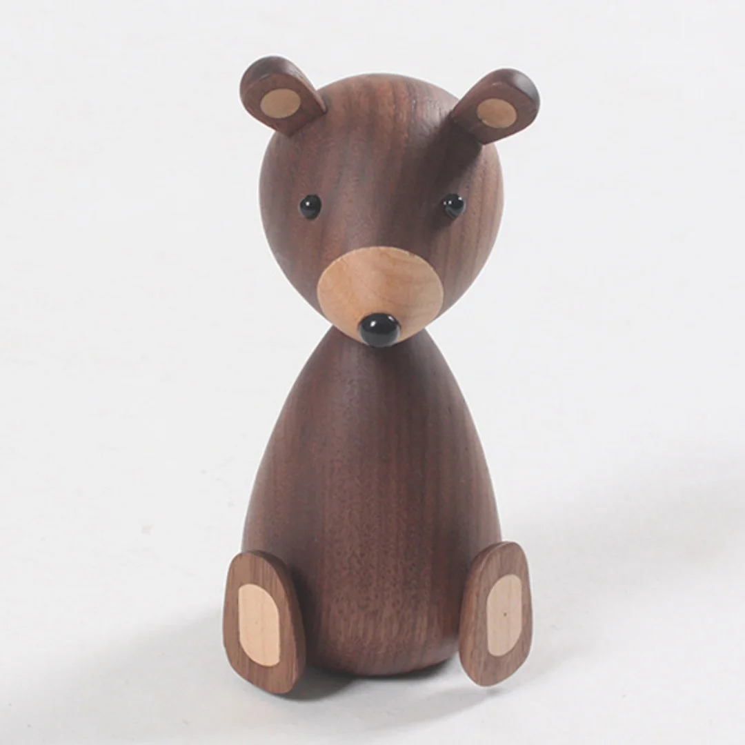 

Деревянный бурый медведь, предметы домашнего декора, фигурки, скандинавский дизайн, украшение комнаты, домашний декор, офисы, подарок, ремесла, семья