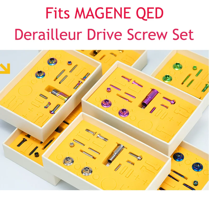 

Titanium Alloy Screw Gear Drive Screw Kit Compatible with MAGENE QED Bicycle Limit Fixing Shaft Pulley Linkage Modification
