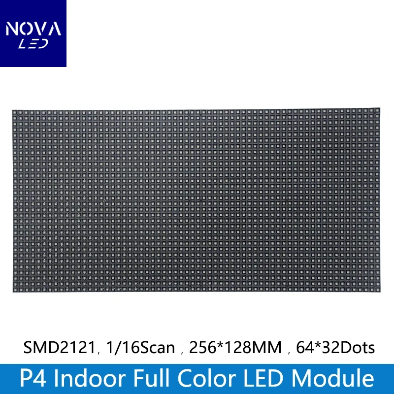 P4 LED screen panel module 256*128mm 64*32 pixels 1/16 Scan Indoor 3in1 SMD RGB Full color P4 LED display panel module