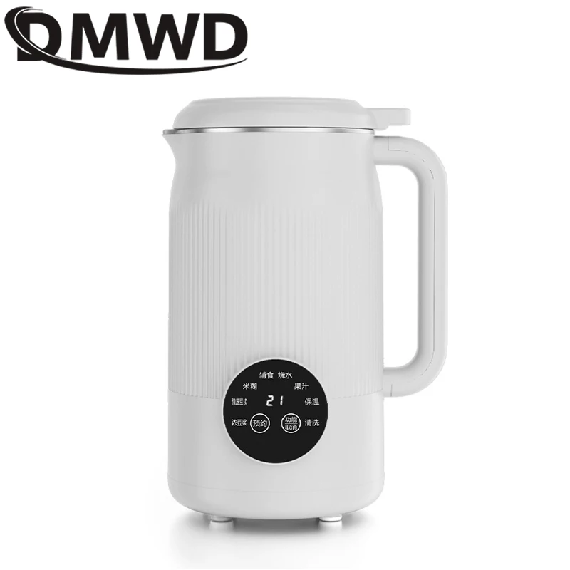 DMWD Electric Soybean Milk Machine 1200ml Soy Milk Maker Multifunctional Juicer Blender Mixer Rice Paste Wall Breaking Maker