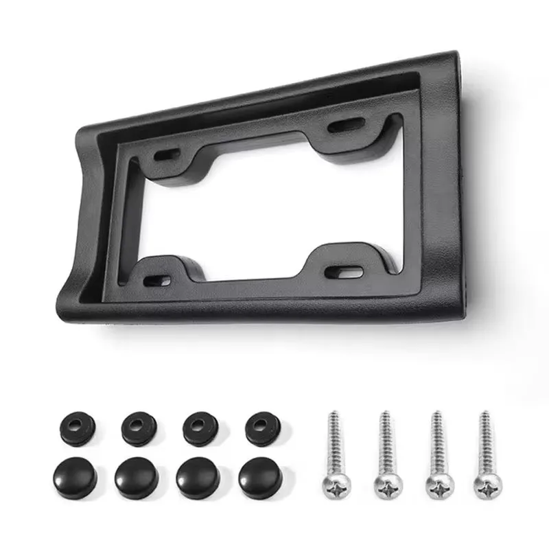 CHIZIYO License Plate Protector Car Auto Black Front Bumper Guard EVA American License Plate Frame Tag Cover Protector