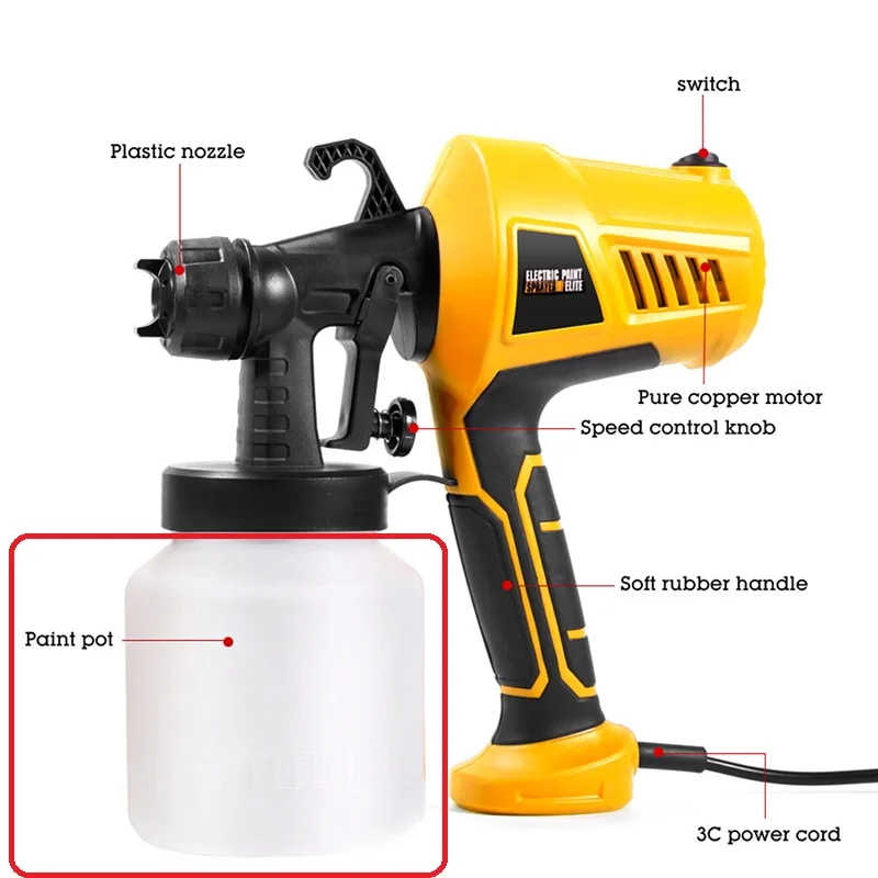 【Plastic 800ML Electric Spray Container Strong Spray Can For Spray For Any Painting Projects】