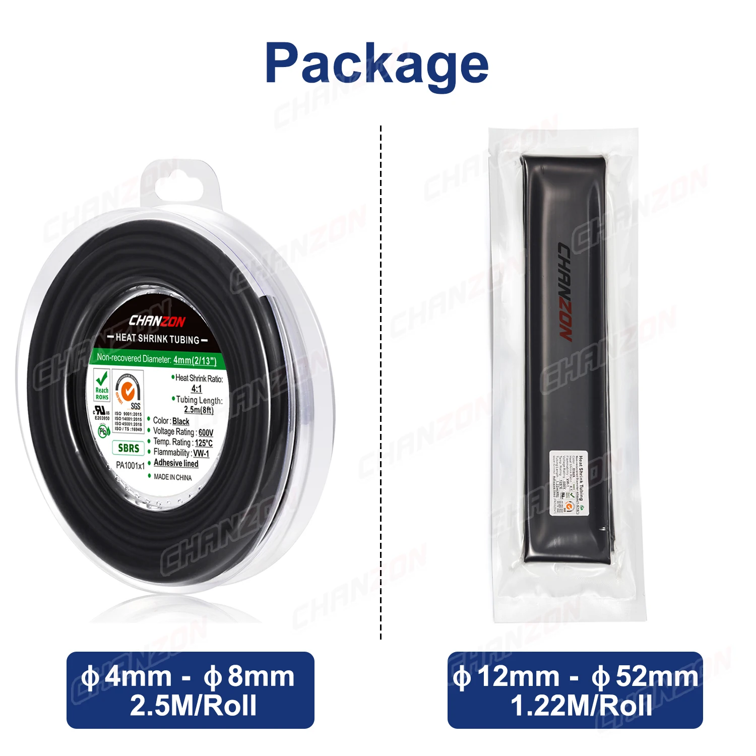 1.22M 2.5M 4:1 4 - 52mm Heat Shrink Tube With Glue Double Wall Adhesive Lined Wire Waterproof Marine Grade Heated Shrinking Wrap