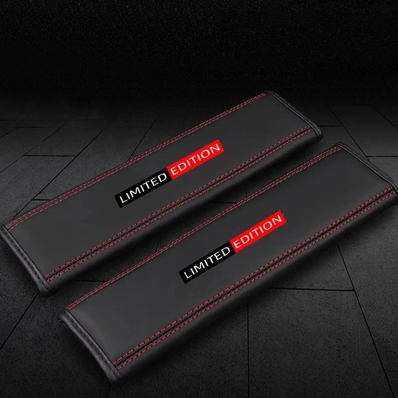 Cool black and red LIMITED EDITION car seat belt shoulder pads seat belt shoulder pads seat belt protection cover