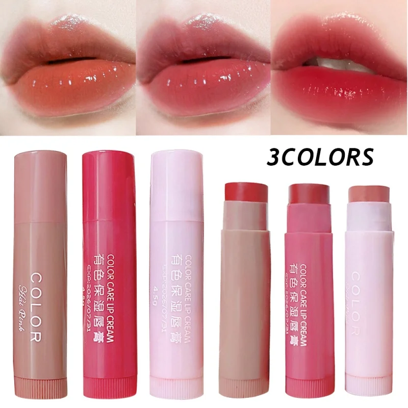 Bálsamo labial hidratante, 3/1 piezas, antisecado, fácil de llevar, maquillaje, cuidado de los labios, cosméticos, antigrietas, coloreado