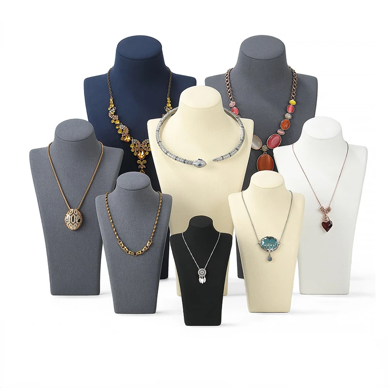 

Jewelry shop window display necklace rack display props set new portrait display frame microfiber material