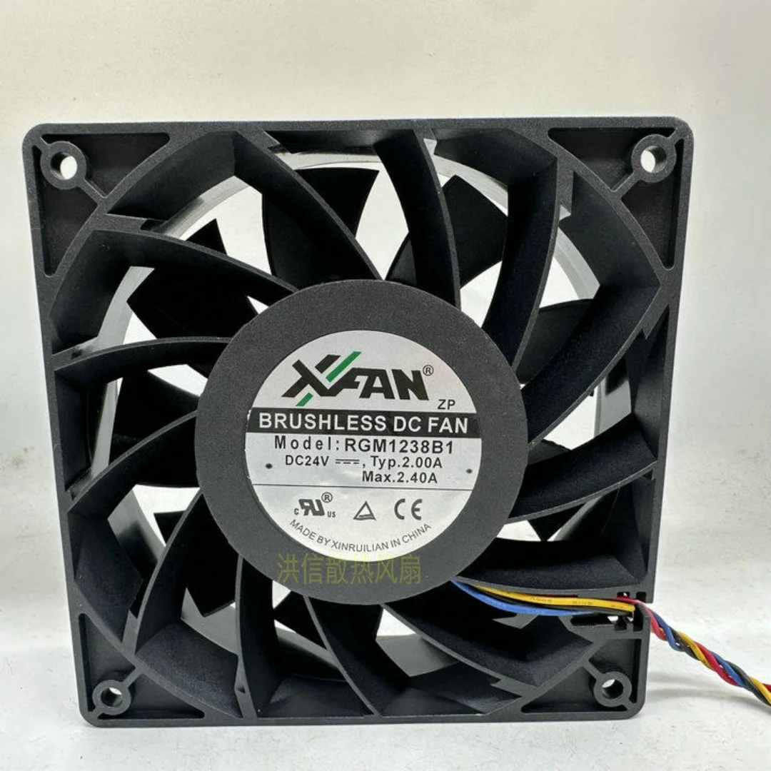

XFAN RGM1238B1 DC 24V 2.00A 120x120x38mm 4-Wire Server Cooling Fan