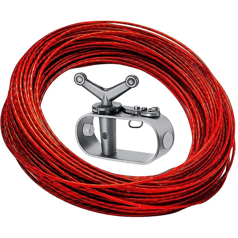 Pool Cover Cable And 2 Winches, Plastic Coated Steel Cable, Aluminum Spring Spine,Ratchet For Securing Above Ground Pool