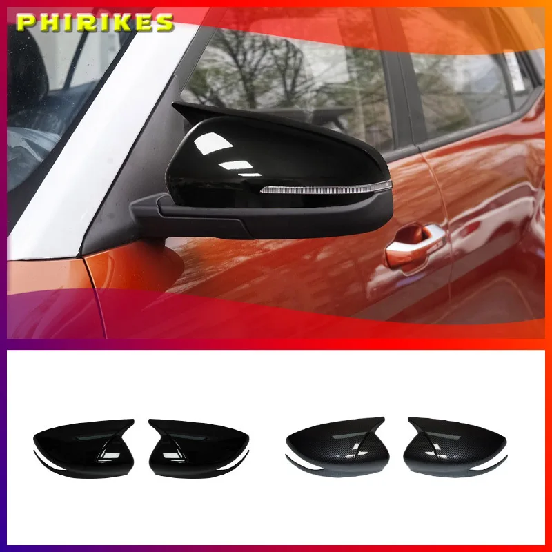 

Side Wing Rearview Mirror Cover For Hyundai IX25 2020-2023 Glossy Black Cap Sticker Trim Mirror Shell