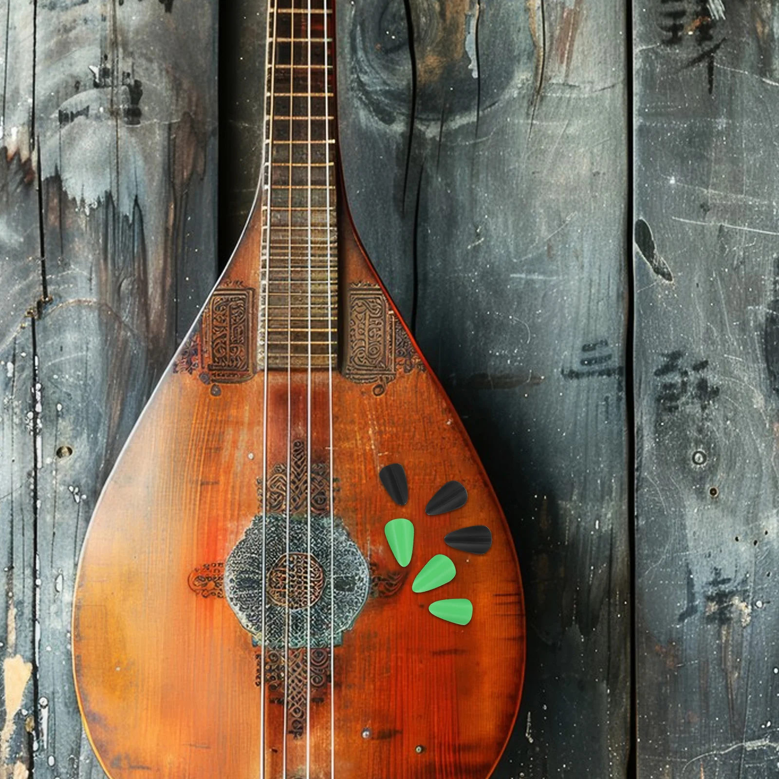 10 قطعة أظافر بيبا أخضر عميق أسود حجم كبير آلات موسيقية وترية متينة يختار الاصبع للامتحان ممارسة Guzheng Zither #1