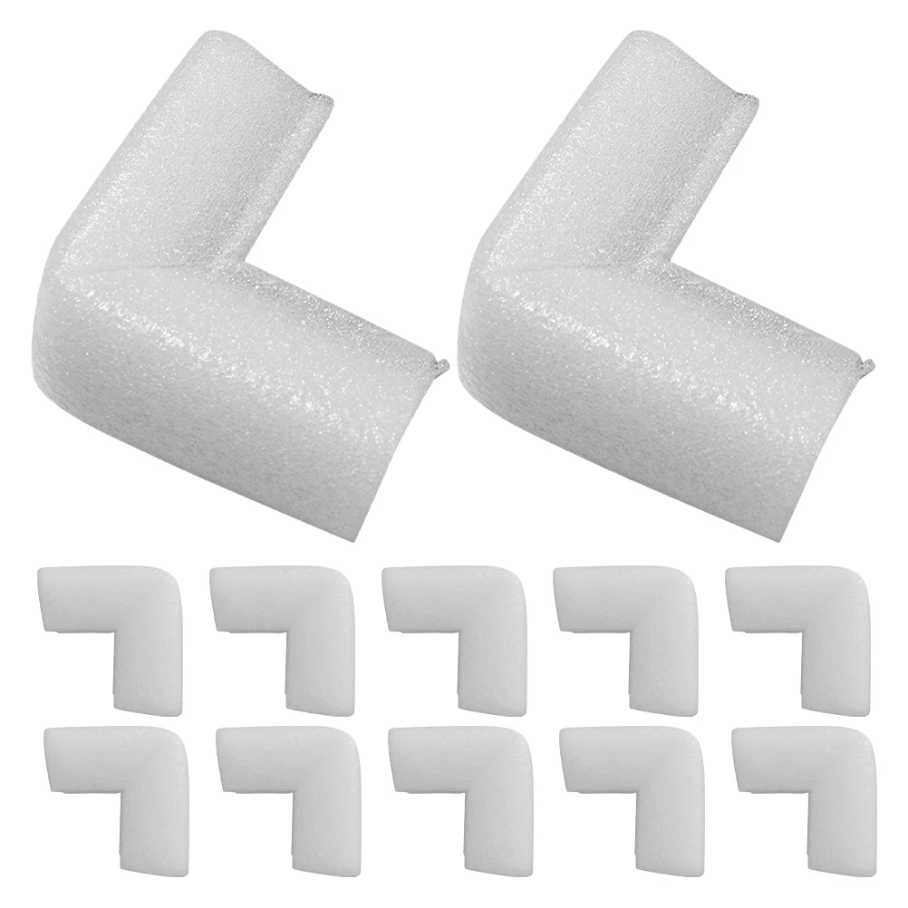 

50 Pcs Foam Corner Protector Guard Protectors Protective Cover Photo Frame White Pearl Cotton for Shipping