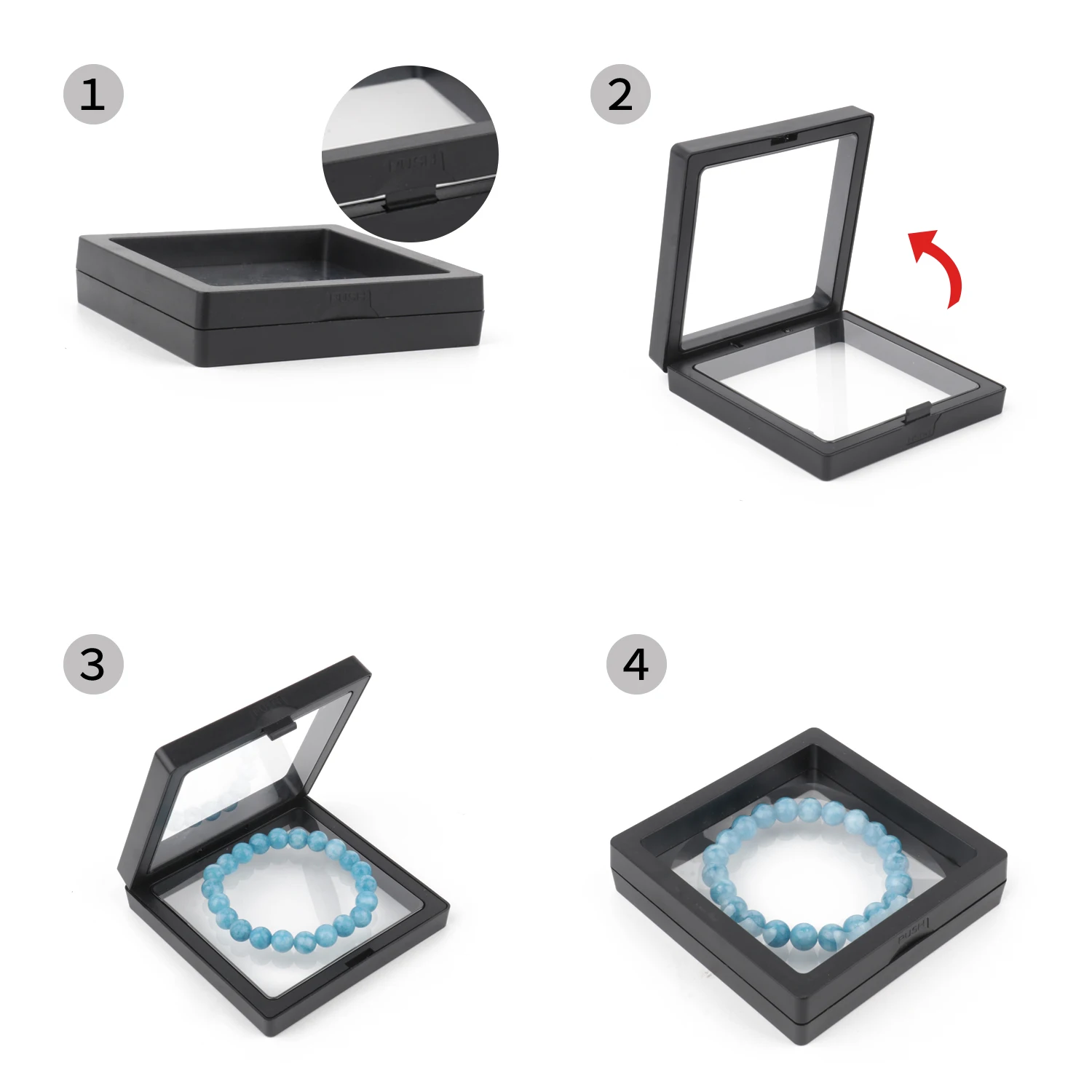 Lot de 3 boîtes de rangement transparentes avec 28 mini compartiments