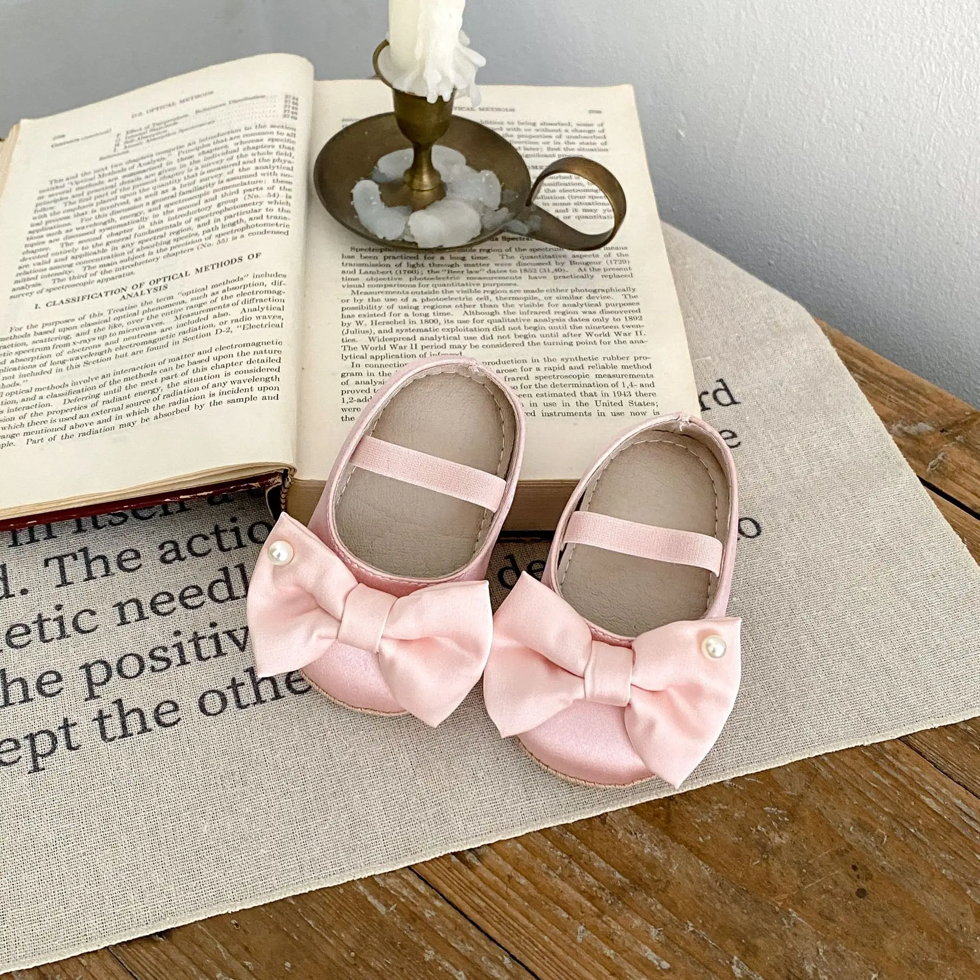 ​ ​ 2022 Frühlings-Babyschuhe für Mädchen, große Schleife mit Perlen, atmungsaktiv, rutschfest, weiche Sohle, 3 Farboptionen, 0–18 Monate ​