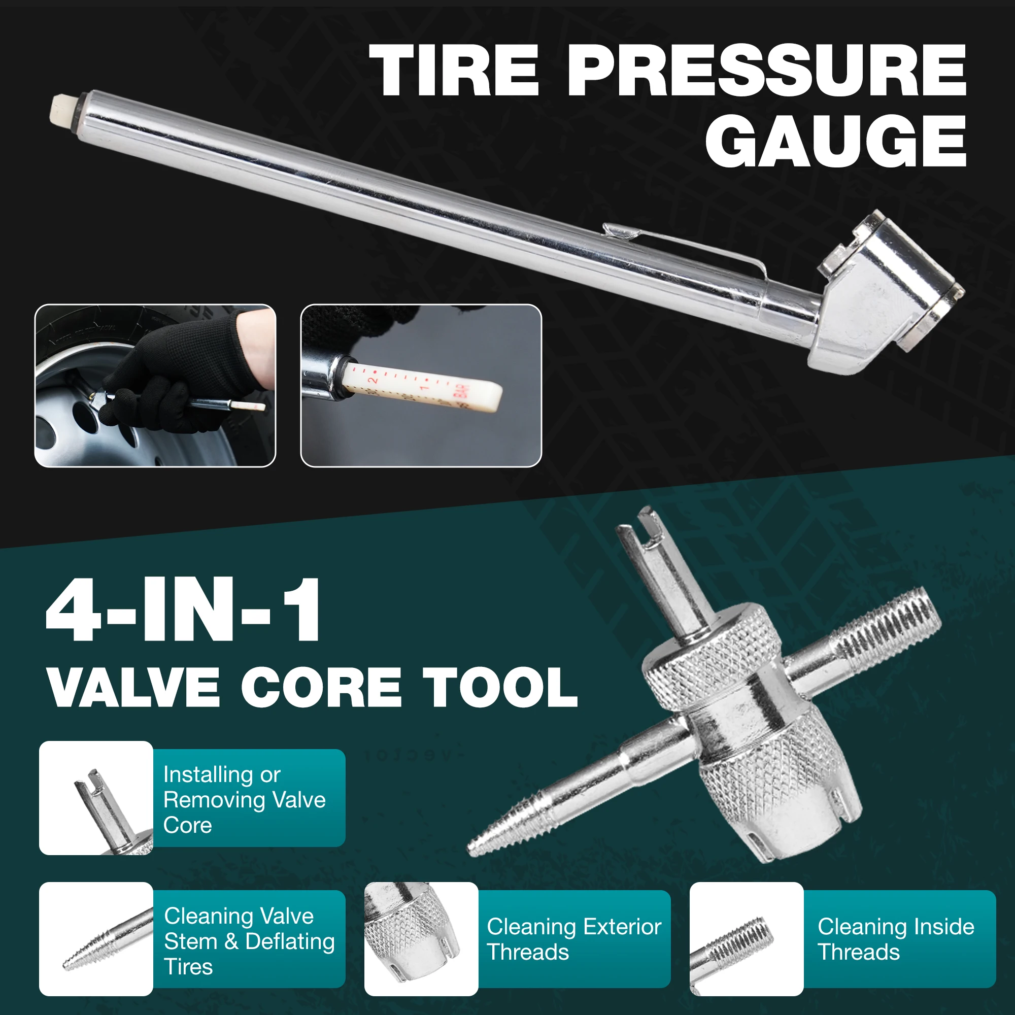 Professional Heavy-Duty Rivet Gun, One-Handed Pop Rivet Gun Set Robust Riveter with Shaft Container, Manual Riveting Tool, Tool-Free Interchangeable Heads, for Metal, Wood, and Plastic - view 6