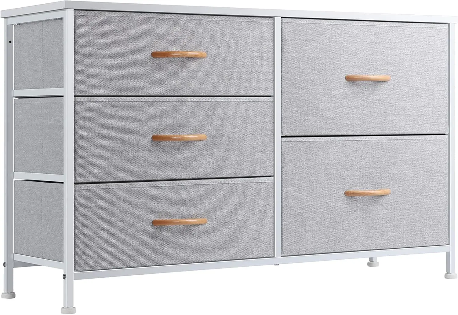 

Dresser for Bedroom with 5 Drawers Storage Drawer Organizer Wide Chest of Drawers for Closet Clothes Kids Nursery TV Stand with