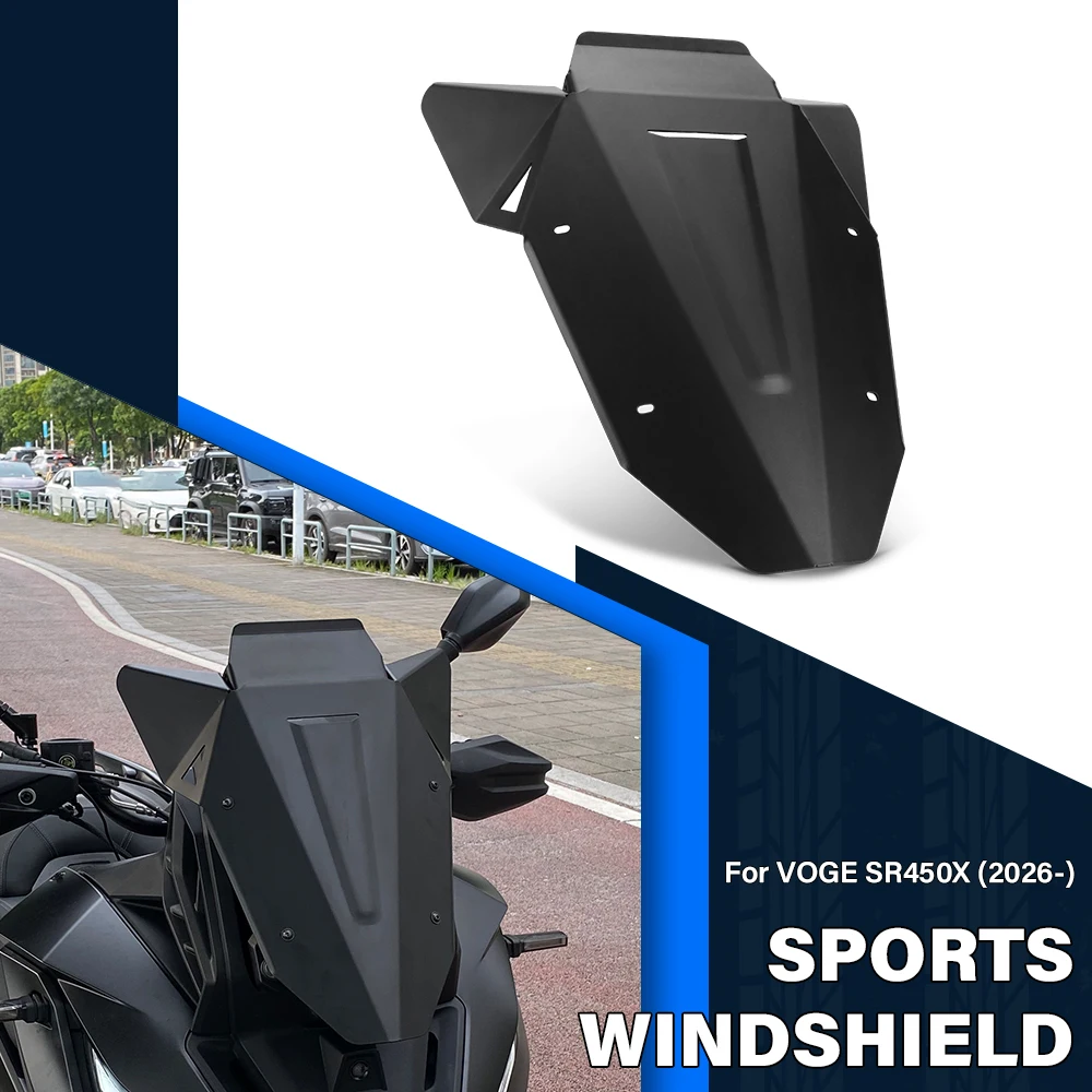 SR450X 2026 New Motorcycle Adjustable Windshield Fit For VOGE SR 450 X SR 450X Aluminum Windscreen Wind Deflector Screen Shield