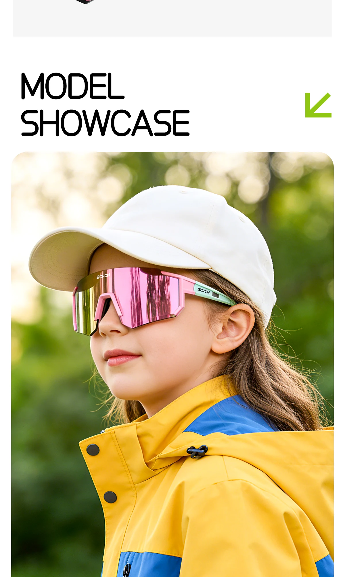 SCVCN Kinder-Radsportbrillen Mädchen-Sportbrillen UV400 Jungen Baseball Outdoor Laufen Wandern Eyewear Sonnenbrillen 2026 – Detail 12