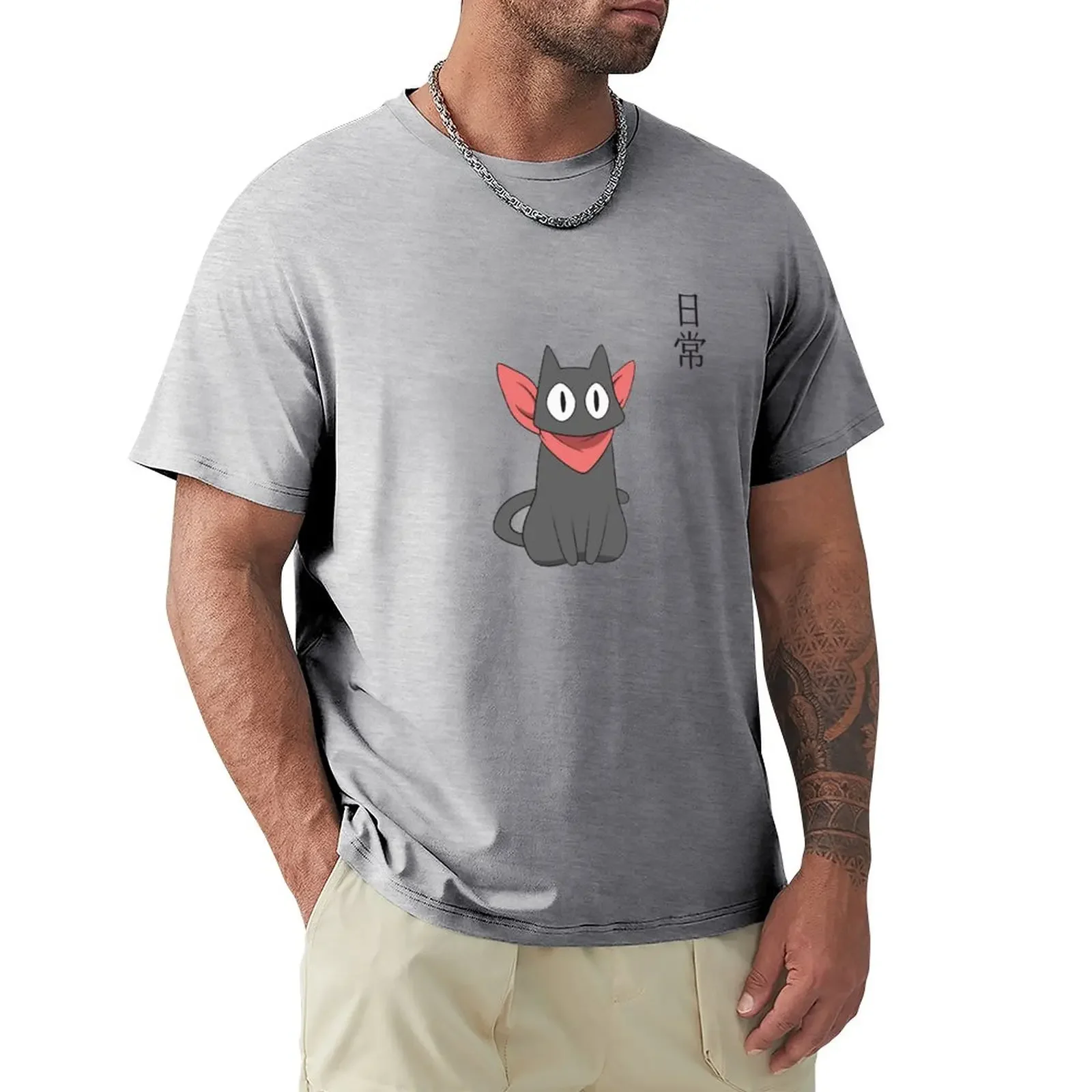 Nichijou - Sakomoto T-Shirt custom t shirt tops mens T-Shirts funny