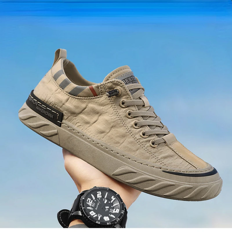 Men\'s Vulcanized Shoes Summer Casual Sports Shoe Trend Flat Shoes Korean Plate Shoes 2024 New Breathable Walking Sneaker Loafers