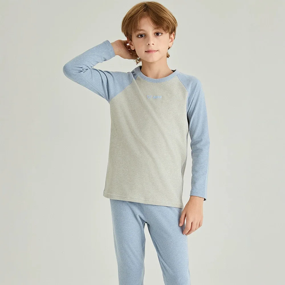 Children's Sleepwear Wool Silk Boys' Thermal Underwear Students' Comfortable Autumn Clothes Autumn Pants Girls' Base Sweater