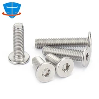 BN9524 M2 M2.5 M3 M4 M5 M6 M8 304 Acero inoxidable CM seis lóbulos Torx Ultra fino súper bajo cabeza de oblea plana tornillos antirrobo