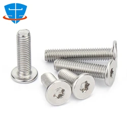 BN9524 M2 M2.5 M3 M4 M5 M6 M8 304 Stainless Steel CM Six-Lobe Torx Ultra Thin Super Low Flat Wafer Head Anti-theft Screw Bolts