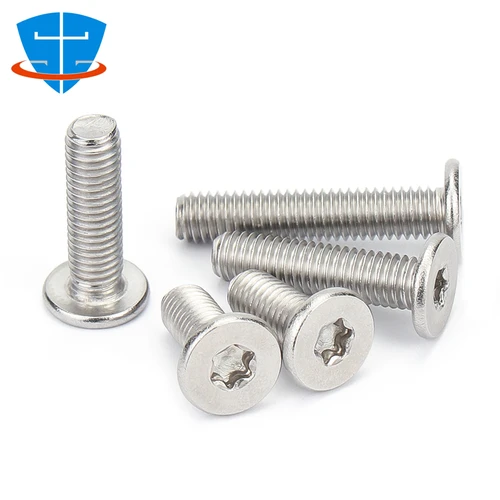 BN9524 M2 M2.5 M3 M4 M5 M6 M8 304 Acero inoxidable CM seis lóbulos Torx Ultra fino súper bajo cabeza de oblea plana tornillos antirrobo