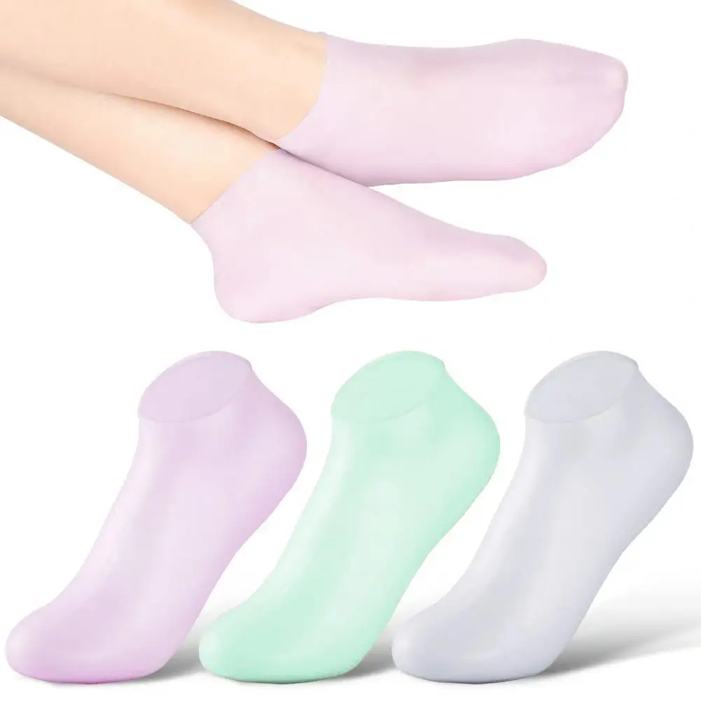 Voetbeschermingsstickers Siliconen hydraterende voetstickers Gelsokken voor droge, gebarsten voeten Antislip voor rustgevend voor droog