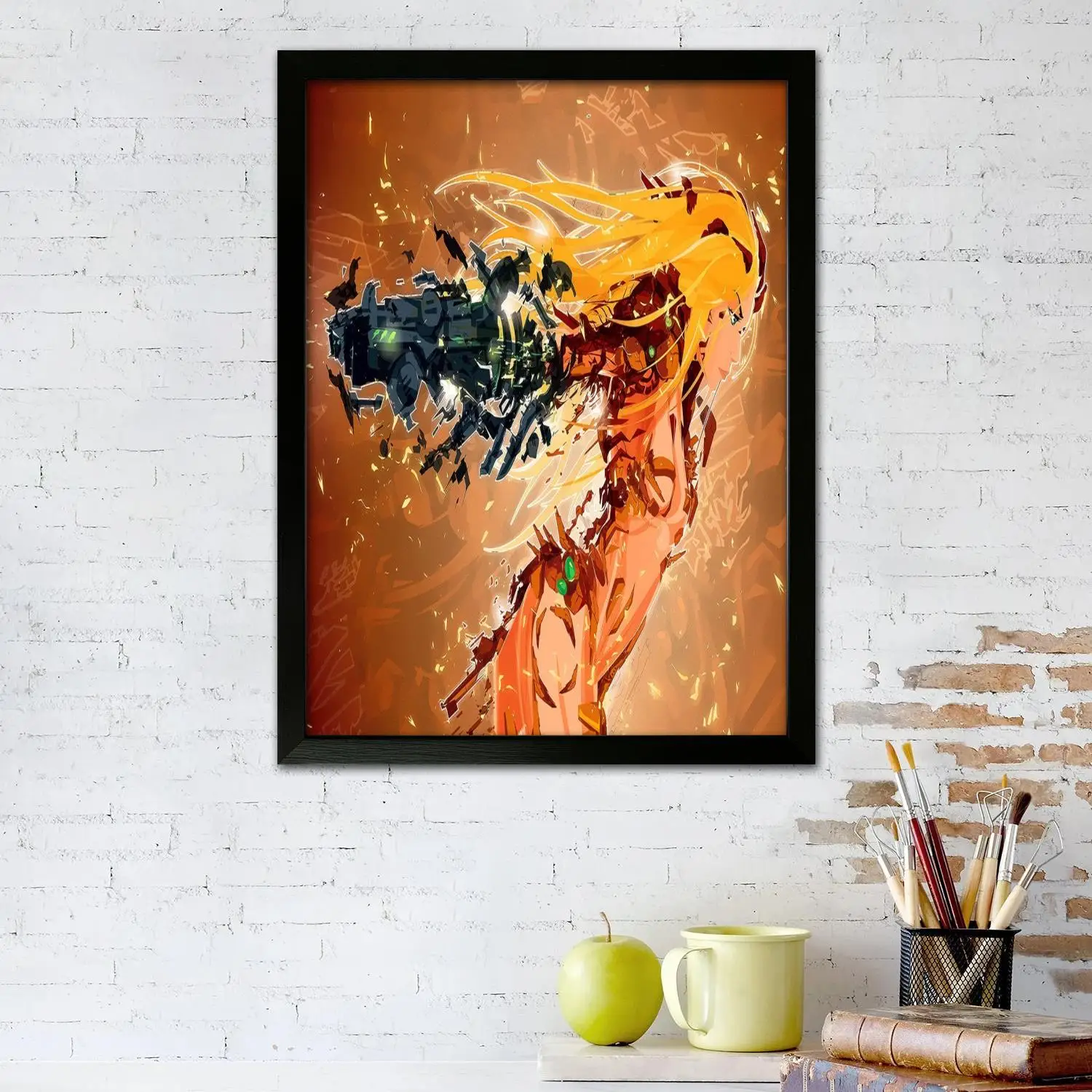 Samus Aran Metroid Canvas Art Poster and Wall Art, Picture Print, Modern Family Bedroom Decor, Posters,Decorative painting