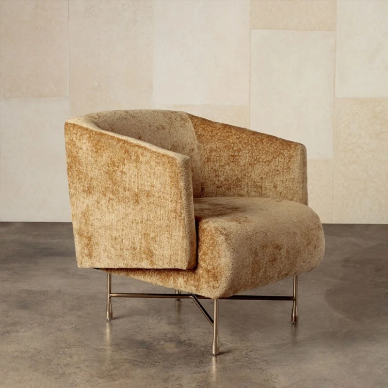 

Modern light luxury designer square sugar single sofa hotel villa club lobby furniture