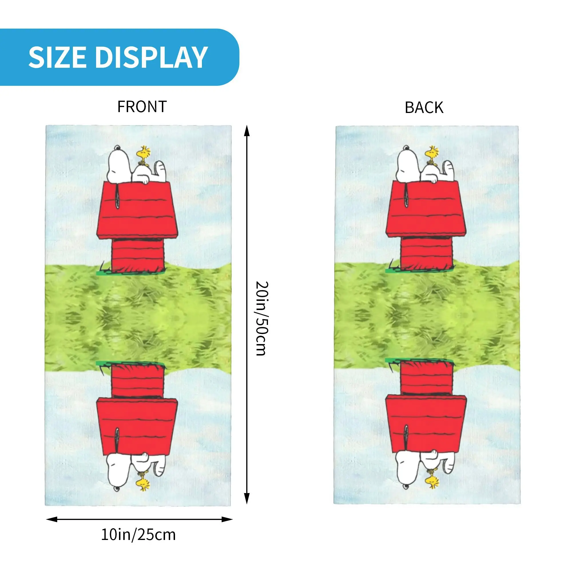 مخصص S-Snoopys باندانا الرقبة الجراب للتزلج الدراجات الرجال النساء التفاف وشاح لطيف الكرتون بالاكلافا دفئا