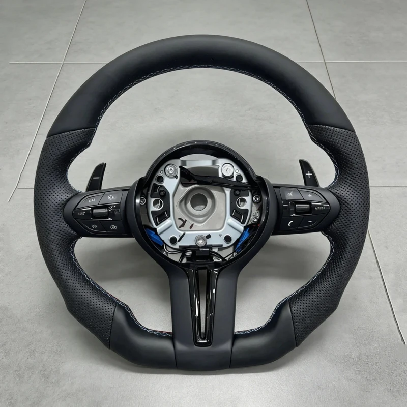 

Leather Car Steering Wheel, Custom Interior Upgrade Accessory