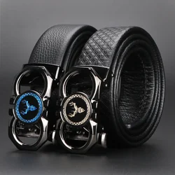 Ratchet Belt for men - Top Grain Leather Cowhide Men's Belt 1 3/ 8