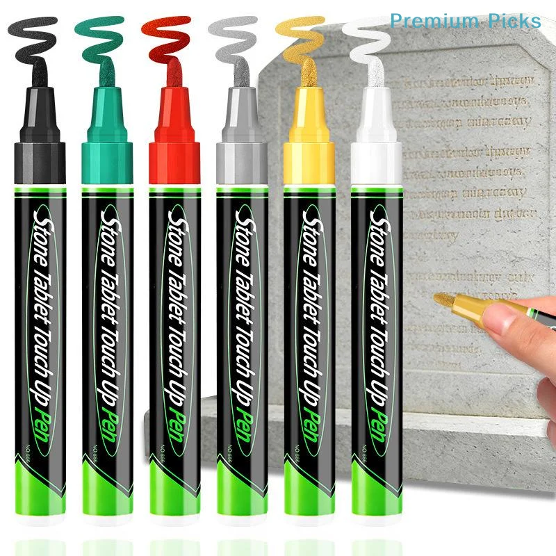 portableTombstone Marker Inscription Restoration Pen Oil Based Quick Dry Weatherproof Touch Up Paint Pen For Granite Stone