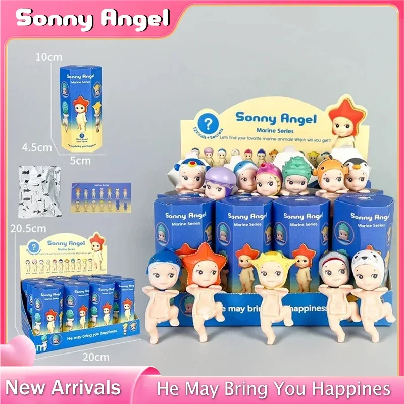 12pcs Sonny Angel Blind Box Motherland Edition Marine Series Collection Anime Figure Ornament Doll Fans Kid Christmas Gifts Toy