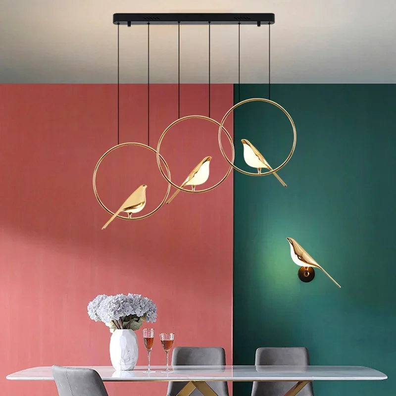 KERWIN Nordic Pendant Lamp Postmodern Vintage LED Bird Light Creative Design Decor For Home Study Dining Room Bedroom