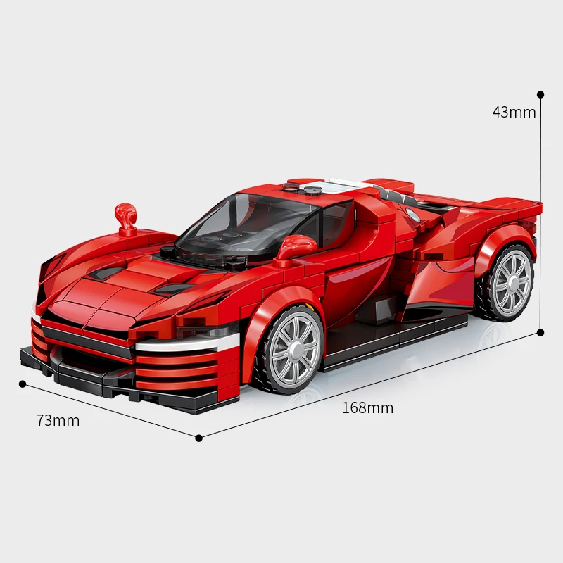 SEMBO BLOK Stad Sportwagens Garage Bouwstenen MOC Supercar Racing Parkeerplaats DIY Voertuig Opbergdoos Bakstenen Kinderen Speelgoed