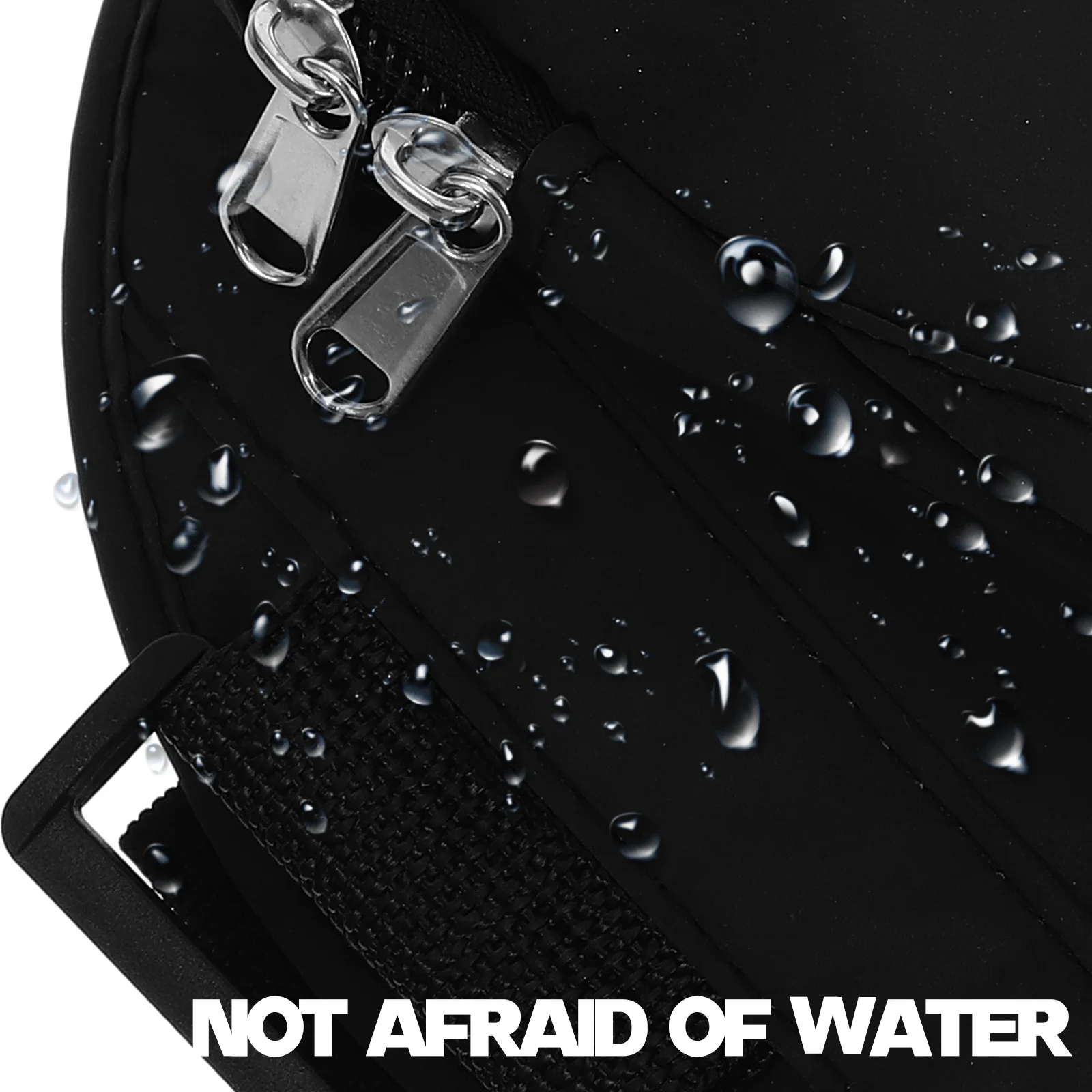 Unisex Black Running Armband Breathable Water-Resistant Nylon Sports Arm Bag Adjustable Jogging Cycling Hiking Zipped Pocket