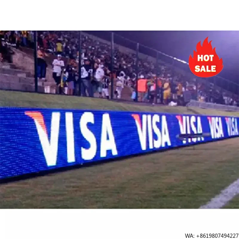 P10 High Brightness Stadium Perimeter LED Display Screen Waterproof LED Billboard Banner for Football Basketball Cricket Sports