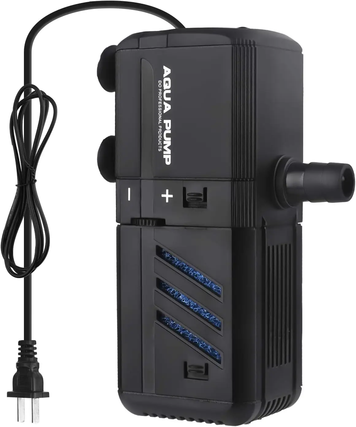 500L/H Tauchbarer Aquarium-Innenfilter 6W, Einstellbarer Fischbeckenfilter mit 132 GPH Wasserpumpe für 1-10 Gallonen Fischbecken