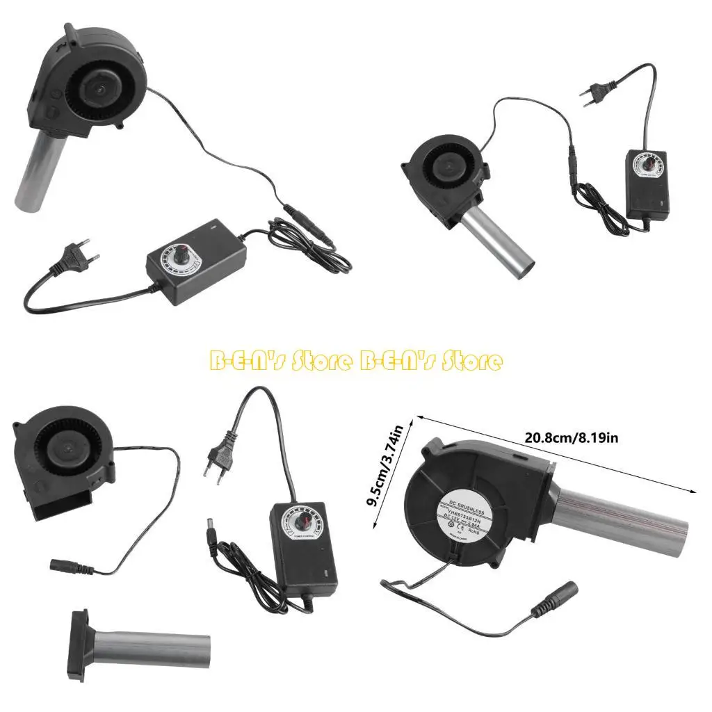

Y1AD Outdoor BBQ Fan Air Blower Functional BBQ Fan Stable Air Blower For Outdoor Cooking And Fireplaces Assistance