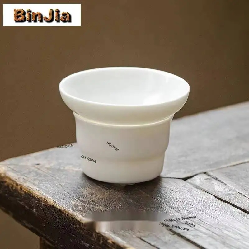 Handmade Mutton-fat Jade Tea Infuser Household Filter Tea Strainer Creative Tea Infusor Tea Brewing Chinese Tea Set Ornaments