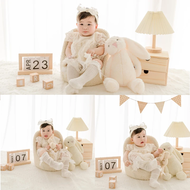 

INS Wind Hundred Days Photography Props Clothing Small Yarn Skirt Hundred Days Photography 100 Days Baby Photography Clothing